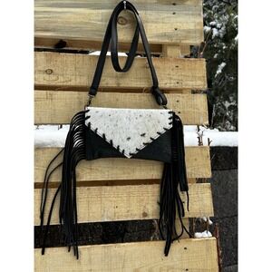Cow Print Crossbody Purse Western with Removable Chain Strap for Women